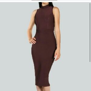 Wine bandage dress
